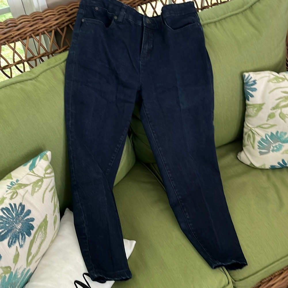 Talbots simply flattering 5 pocket jeans- dark stonewash